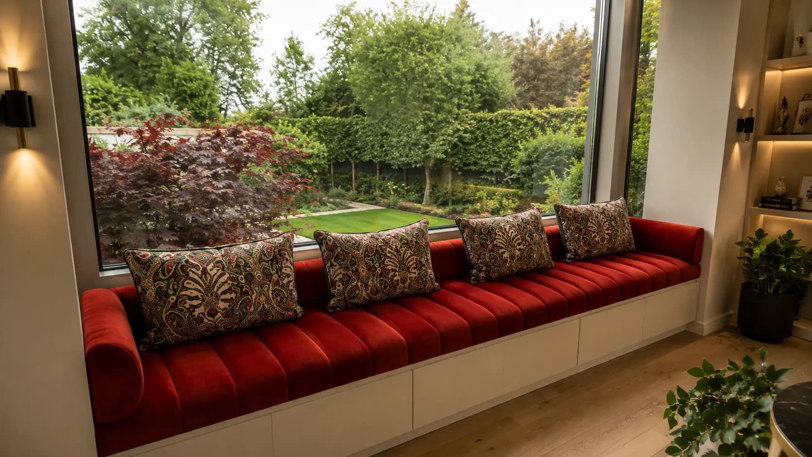 Craftsperson finishing bespoke sofa upholstery in a London workshop