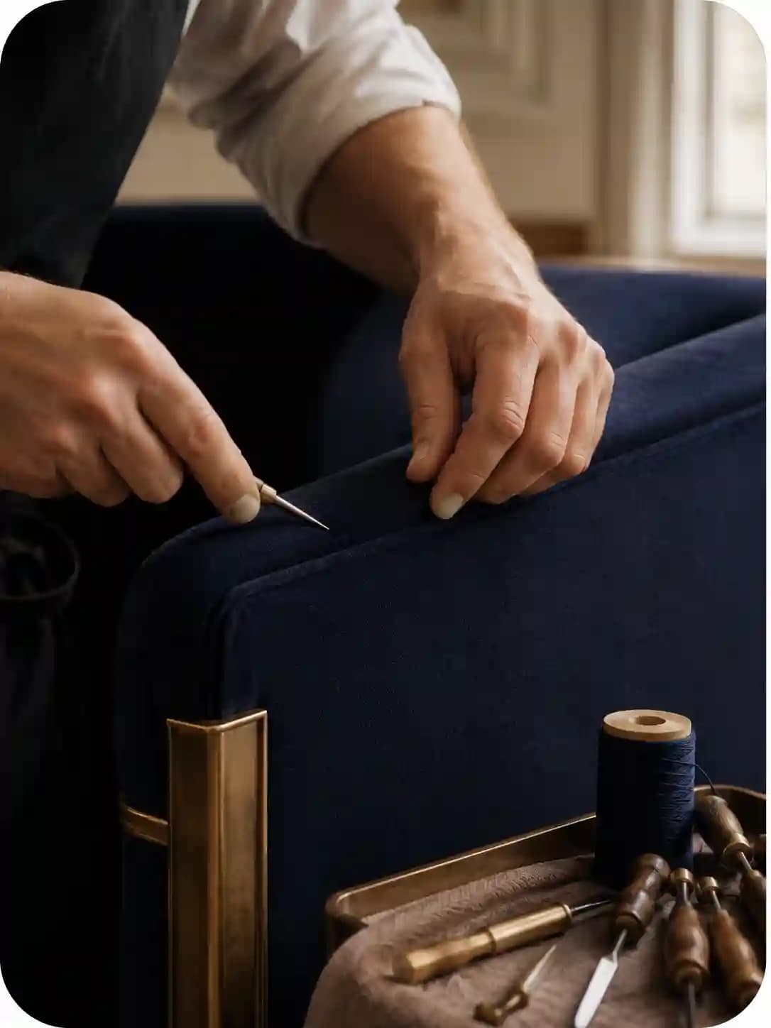 Sofa repair and restoration craftsmanship at Sofa N More in London